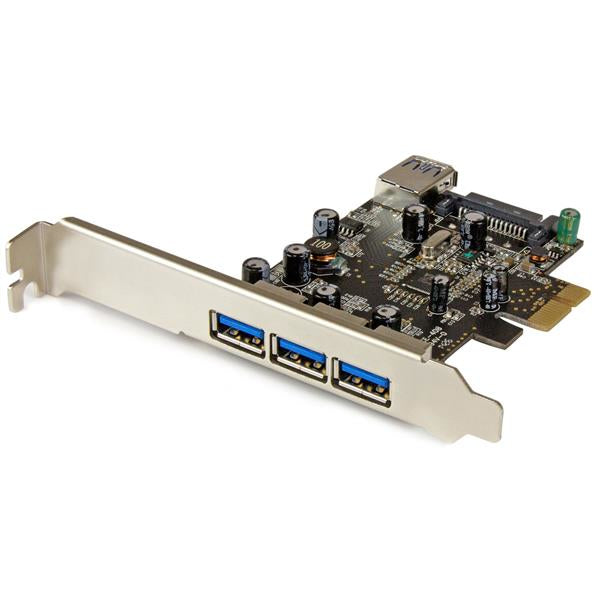 StarTech PEXUSB3S42, 4 Port PCI Express USB 3.0 Card, 1xPCIe 2.0, 1 Year Warranty