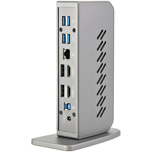 StarTech.com USB-C USB-A Dock - Hybrid Universal USB 3.0 Docking Station for USB-C or USB-A Laptop - Dual Monitor 4K 60Hz HDMI/DisplayPort - 6x USB-A, GbE - USB 5Gbps - Windows/Mac