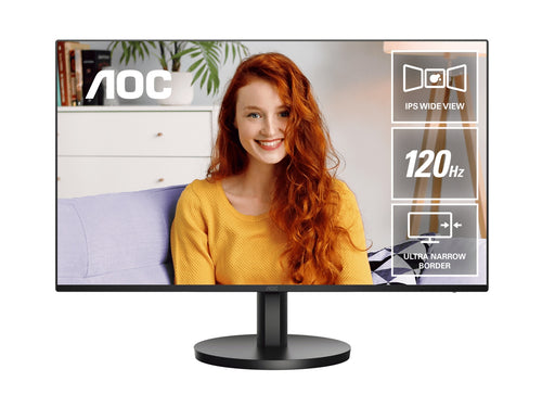 AOC 27' IPS, 120Hz, 250cd/m2,  Full HD 1920×1080 @ 100Hz – HDMI, 1920×1080 @ 60Hz – VGA, Flicker Free, VESA 100, Office Monitor (LS)
