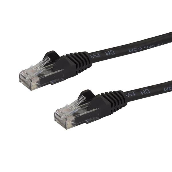 StarTech.com 3m CAT6 Ethernet Cable - Black CAT 6 Gigabit Ethernet Wire -250MHz 100W PoE RJ45 UTP Network/Patch Cord Snagless w/Strain Relief Individually Tested