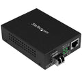 StarTech MCM1110MMLC, Gigabit Ethernet Fiber Media Converter, Compact - 850nm MM LC, 550m, With MM SFP Transceiver, For 10/100/1000 Networks, Copper Ethernet to Fiber Media Converter with auto MDIX, 1 Year