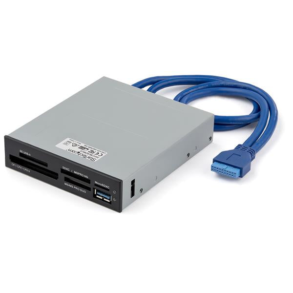StarTech 35FCREADBU3, USB 3.0 Internal Multi-Card Reader w/ UHS-II Support - SecureDigital/Micro SD/Memory Stick/Compact Flash Memory Card Reader - Concurrent Download - Backward Compatible - USB Power, 1 Year