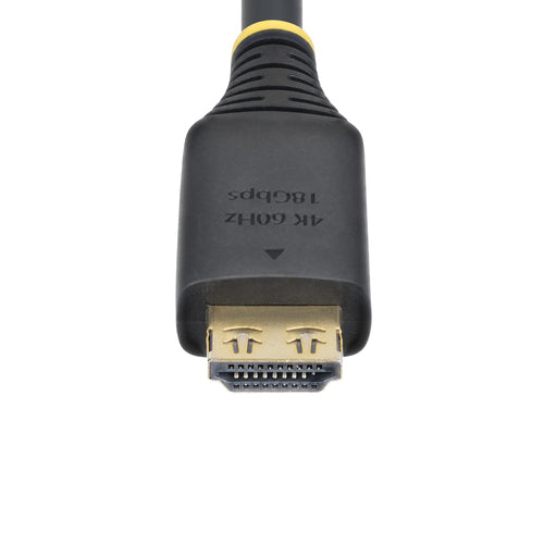 StarTech.com 15ft (4.6m) High Speed HDMI Cable with Gripping Connectors, 4K 60Hz/1440p 144Hz, HDR10/HDCP 2.2/ARC, 18Gbps, UHD HDMI Cord for TV/Monitor/Display, TPE Jacket