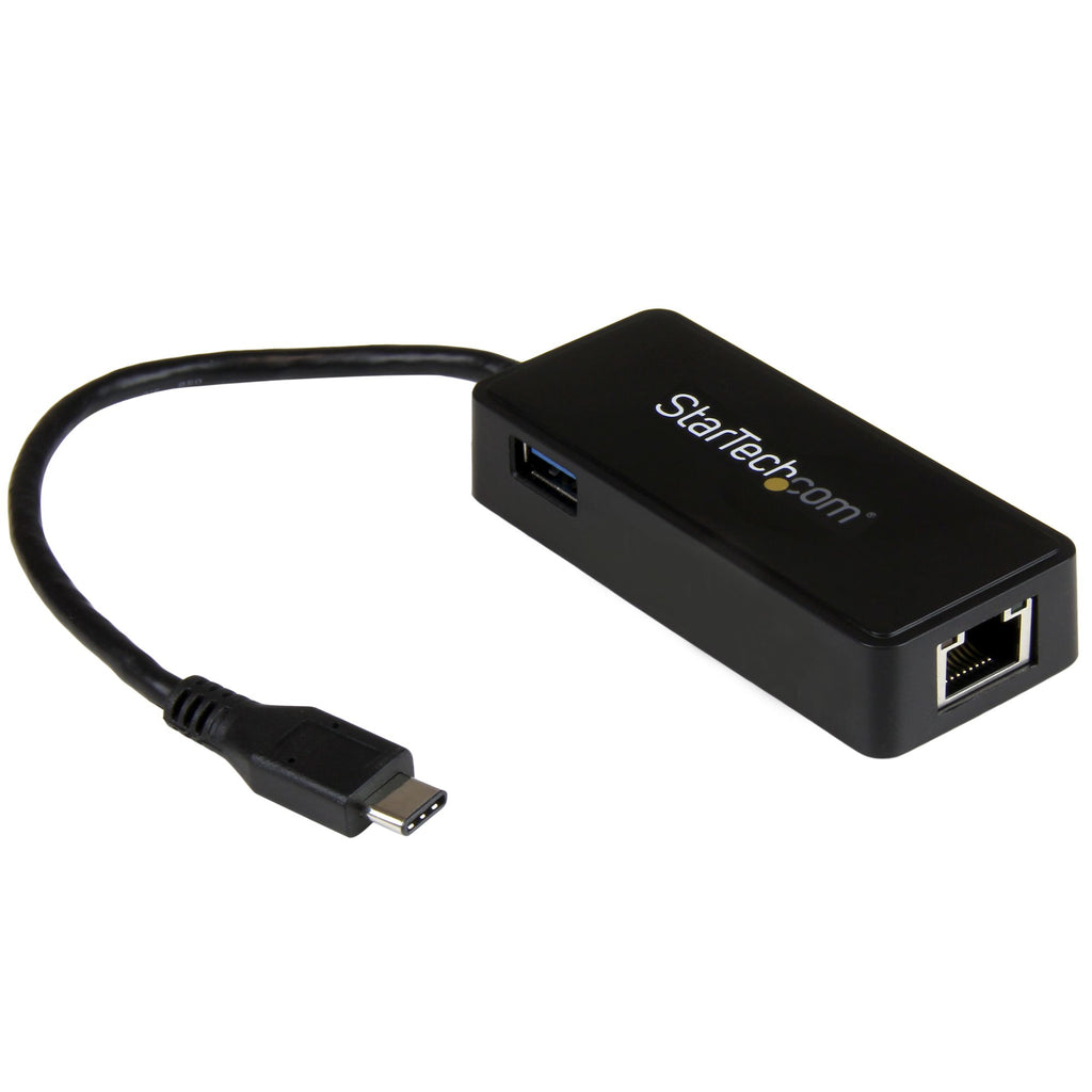 STARTECH USB-C TO GbE ADAPTER, USB 3.0(1), TB3 COMPATIBLE, BLACK, 2YR