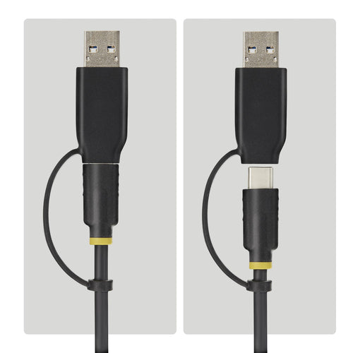 StarTech.com USB-C/USB-A to M.2 NVMe and 2.5in/3.5in SATA Adapter, 10Gbps, Tool-Free External SSD Hard Drive Reader, B+M/M-Key