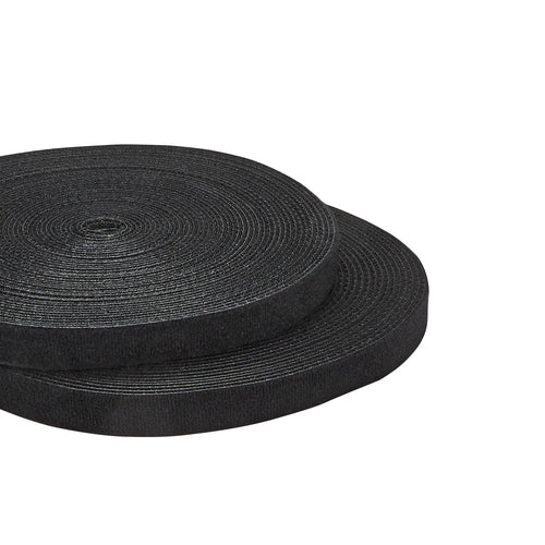 StarTech.com 100ft (30.5m) Hook and Loop Roll, Black, Cut-to-Size Reusable Cable Ties, Bulk Industrial Wire Fastener Tape, Adjustable Fabric Wraps, Reusable Self Gripping Cable Management Straps