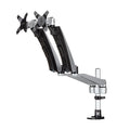 Startech ARMDUAL30, Mounting Arm for Monitor, 2 Display Supported, 30" Screen Support, 18 kg Load Capacity, TAA Compliant, VESA, Adjuatable Height, Black/Silver, 5 Year Warranty