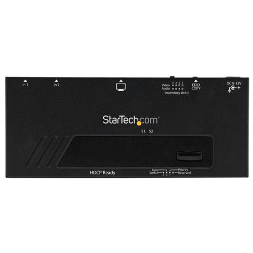 STARTECH 2 PORT HDMI SWITCH, AUTO/ PRIORITY SWITCHING, 1080p, 2YR