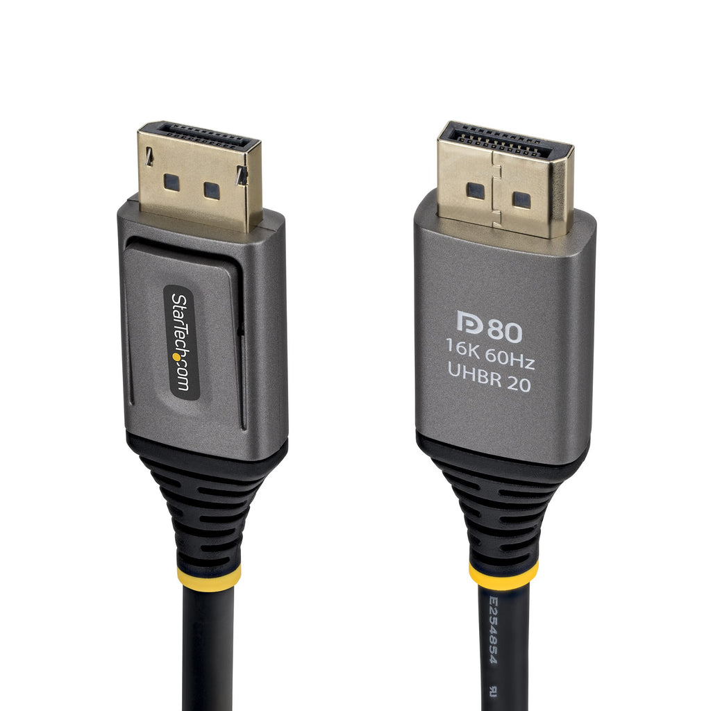 StarTech.com 2m DisplayPort 2.1 Cable, VESA Certified DP80 DisplayPort Cable, Uncompressed 10K/8K 60Hz, 16K 60Hz/8K 240Hz w/DSC 1.2a, DP 2.1 Monitor Cord