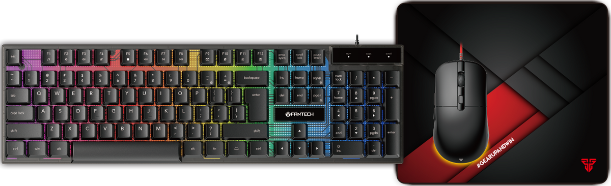 Fantech Gaming PC 3-in-1 HERO BUNDLE - LED Backlight Wired Keyboard Combo with Mouse / Mousepad (P31)