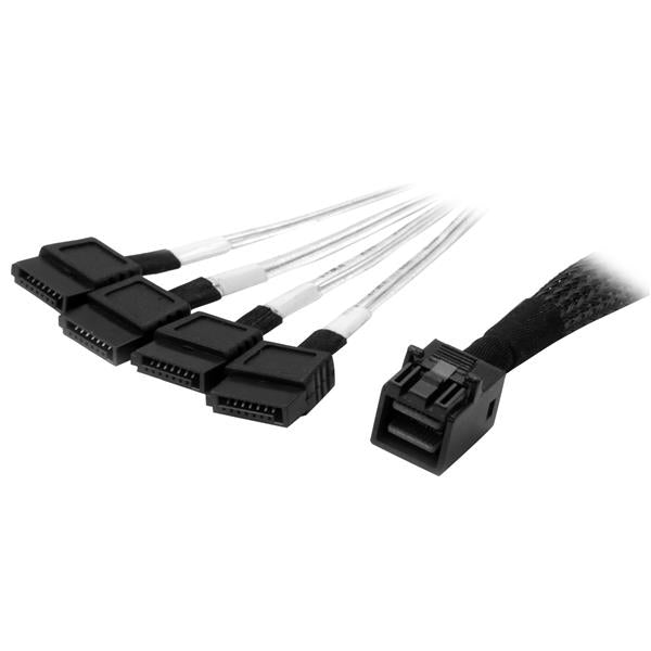 StarTech SAS43SAT1M, 1m Internal Mini SAS to SATA Cable - SFF-8643 to 4x SATA, Limited Lifetime