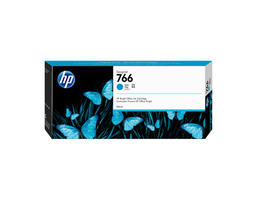 HP 766 300-ml Cyan DesignJet Ink Cartridge