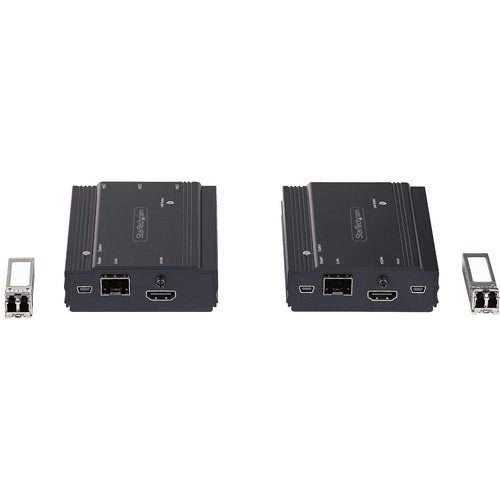 StarTech.com 4K HDMI KVM Extender over Fiber - HDMI Video & USB Remote KVM Switch/Console Extender - up to 984ft/300m (MultiMode) - 2x 10G MMF SFP+ modules - KVM Extension Kit (TX/RX) - TAA
