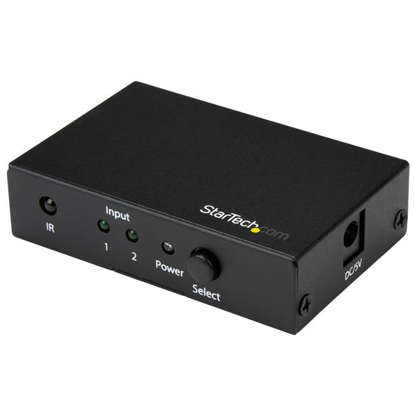 StarTech VS221HD20, 2-Port HDMI Switch,Switch between two HDMI video sources on a single display, with support for Ultra HD resolutions, 1 Year Warranty