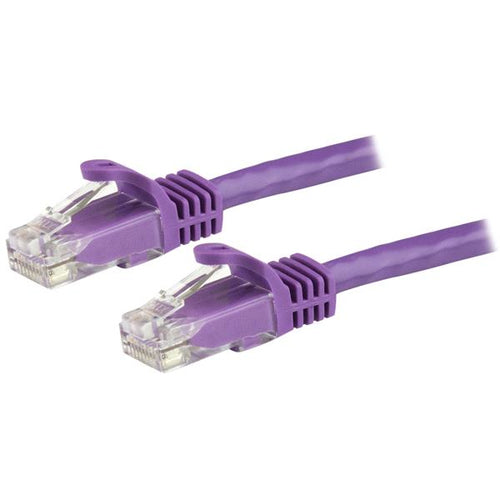 STARTECH.COM 1.5M CAT6 CABLE, RJ45 PATCH CORD, SNAGLESS, 650MHz 100W, PURPLE, LTW