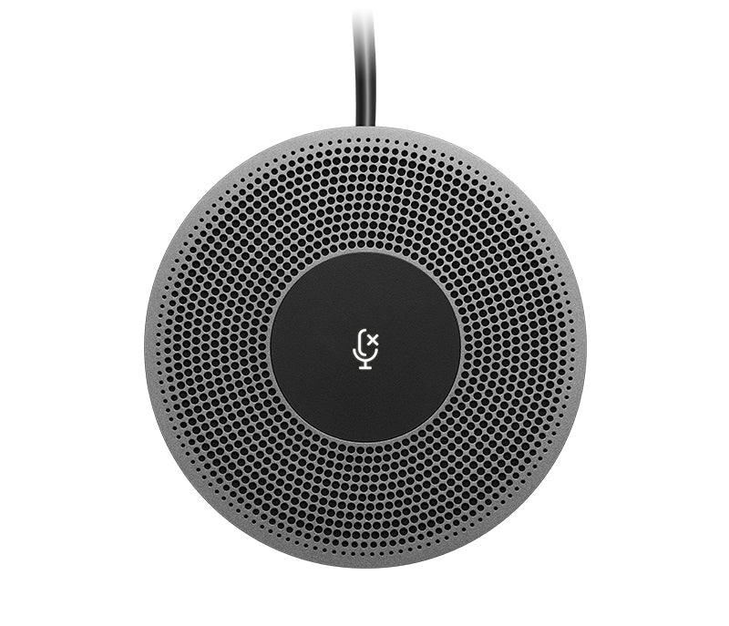 Logitech 989-000405, Expansion Microphone for MeetUp ConferenceCam,Mono, Wideband, Noise Canceling, LED Indicator, Hear clearly up to 4.2 meters, Microphone Mute Button, 6 meters cable length, 2 Years