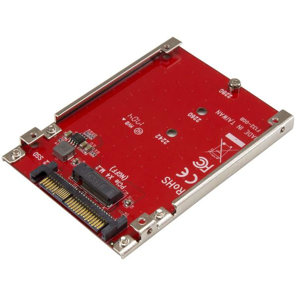 StarTech U2M2E125, M.2 to U.2 Adapter - M.2 Drive to U.2 (SFF-8639) Host Adapter for M.2 PCIe NVMe SSDs - M.2 Drive Adapter - M.2 PCIe SSD Adapter - NVME M.2 SSD Adapter - SFF-8639 Adapter, 2 Years