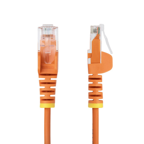 STARTECH.COM.com 1m Orange Slim CAT6 Ethernet Cable, Snagless, 28AWG, LSZH, LTW
