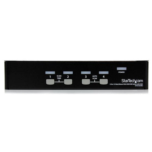 StarTech.com 4 Port 1U Rackmount USB KVM Switch with OSD - TAA