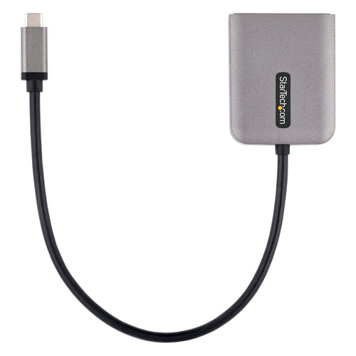 StarTech.com USB-C to Dual Displayport 1.4 Adapter, USB Type-C Multi-Monitor MST Hub, Dual 5K 60Hz DP Laptop Display Extender / Splitter, HDR, Extra-Long Built-In Cable - Windows Only