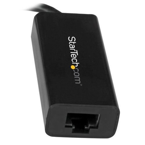 STARTECH USB-C 3.0 TO GbE ADAPTER, TB3 COMPATIBLE, 20CM, BLACK, 2YR