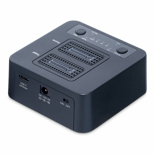 StarTech.com 1:1 M.2 NVMe Drive Duplicator, Standalone M.2 SSD Cloner/Copier up to 90GBpm, USB 3.2 20Gbps M.2 Dual-Bay Drive Dock, USB-C/A Cables Included