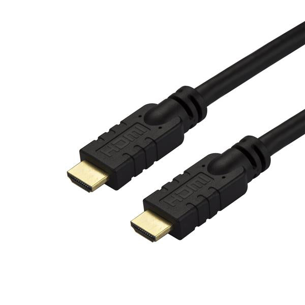 Startech HD2MM10MA, 10m, 4K HDMI Cable, Flexible PVC jacket; Al-Mylar Foil shield &amp; gold plated connector, 18Gbps Male to Male Cord, Black, 1 Year Warranty