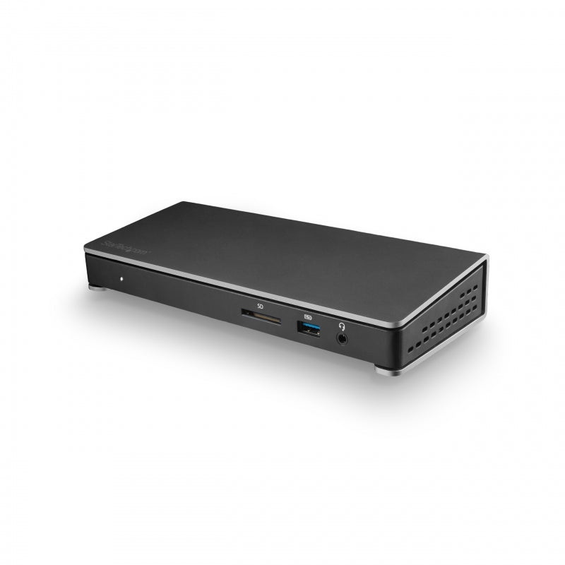 StarTech TB3DOCK2DPPD, Thunderbolt 3 Dock with SD Card Reader, 85W Power Delivery, Dual 4K, Windows/Mac, USB C Dock, Laptop Docking Station, 3 Years