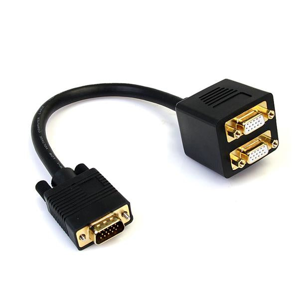 StarTech 	VGASPL1VV, VGA to 2x VGA Video Splitter Cable M/F - VGA Y Cable, 1 ft / 30cm, 5 Years