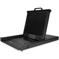 Startech RKCONS1708K, 8 Port KVM Console, 1U Rack-mountable, 17" LCD Monitor, 1280x1024, 1xVGA, 2xUSB, 8xProprietary Ports, Keyboard+TouchPad, Black, 2 Year Warranty