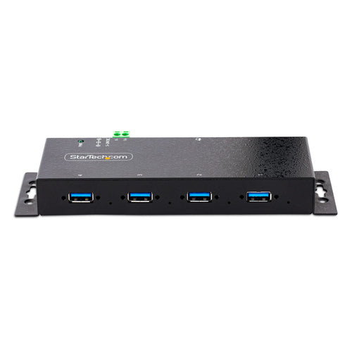 StarTech.com 4-Port Industrial USB 3.0 5Gbps Hub, Rugged USB Hub with ESD Protection, DIN/Wall/Desk Mountable USB-A Hub, USB Expander w/Locking Ports, Heavy Duty - TAA