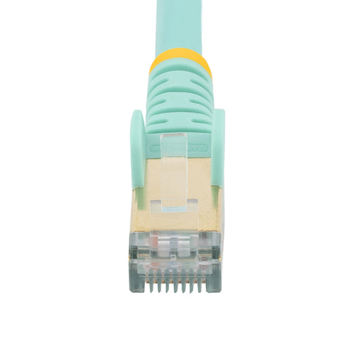 StarTech.com 5m CAT6a Ethernet Cable - 10 Gigabit Shielded Snagless RJ45 100W PoE Patch Cord - 10GbE STP Network Cable w/Strain Relief - Aqua Individually Tested/Wiring is UL Certified/TIA