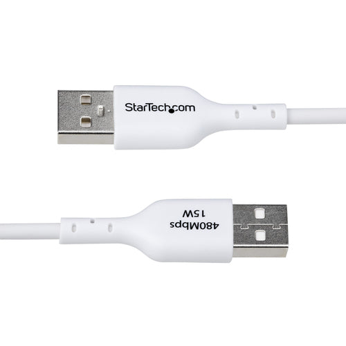 StarTech.com 3ft (1m) USB-A to USB-C Charging Cable, Charge & Sync, 3A, USB 2.0, TPE Jacket - White USB Charging Cord