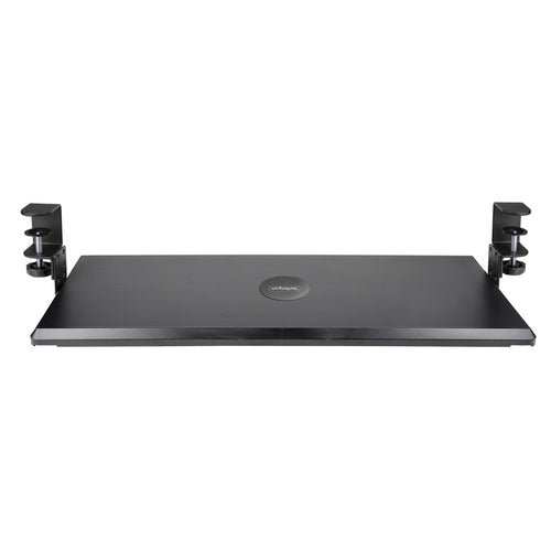 StarTech.com Under-Desk Keyboard Tray, Clamp-on Ergonomic Keyboard Holder, Up to 12kg (26.5lb), Sliding Keyboard and Mouse Drawer with C-Clamps, Height Adjustable Keyboard Tray (3.9/4.7/5.5 in) - TAA