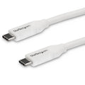 StarTech.com 13ft (4m) USB-C Fast Charging Cable, Charge & Sync, 100W (5A) PD, USB 2.0, USB-IF Certified - White USB C Charging Cord