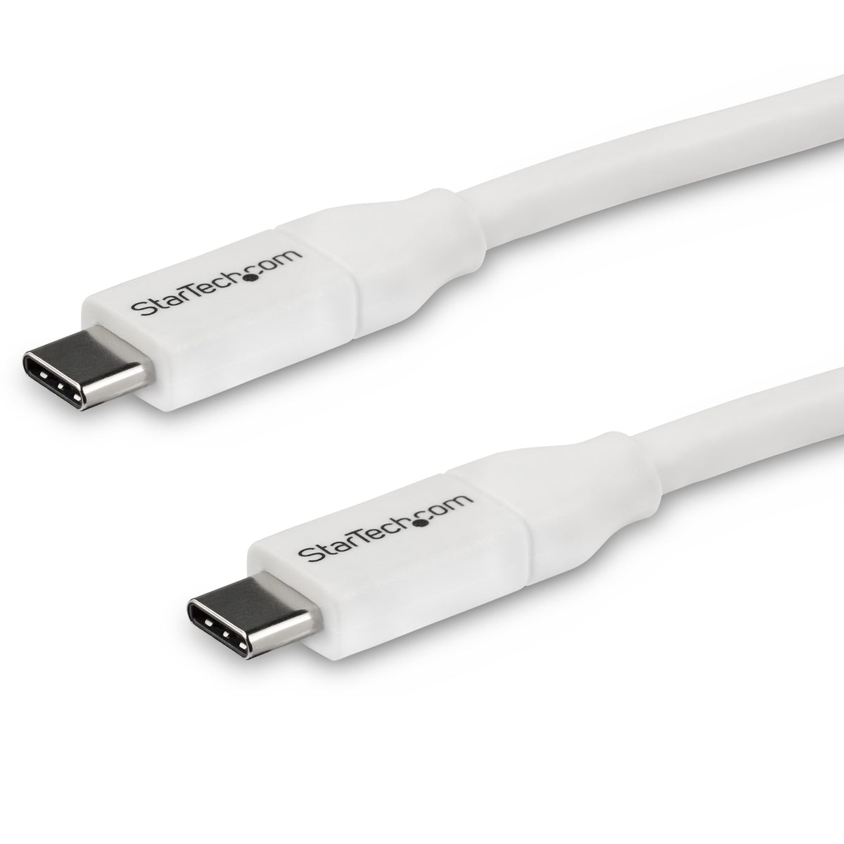 StarTech.com 13ft (4m) USB-C Fast Charging Cable, Charge & Sync, 100W (5A) PD, USB 2.0, USB-IF Certified - White USB C Charging Cord