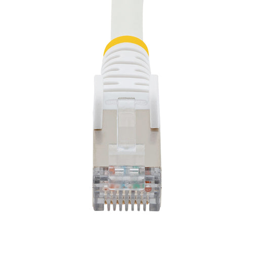 StarTech.com 2m CAT6a Ethernet Cable - White - Low Smoke Zero Halogen (LSZH) - 10GbE 500MHz 100W PoE++ Snagless RJ-45 w/Strain Reliefs S/FTP Network Patch Cord