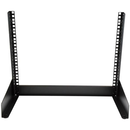 StarTech.com 2-Post 8U Desktop Server Rack, Small Open Frame 19in Computer Rack, Compact Network Rack for AV / Studio / Data / IT Equipment - Free Standing Two-Post Home/Office Rack