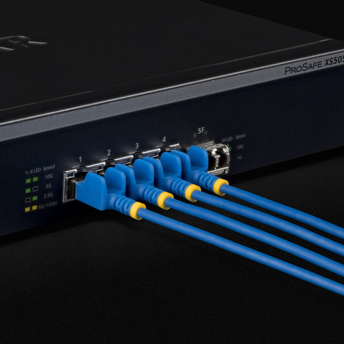 StarTech.com 1m Blue Ultra Slim Cat6A Ethernet Cable, Snagless, FTP, Pure Bare Copper Wire, 34AWG Slim RJ45 Network Patch Cord, Individually Tested