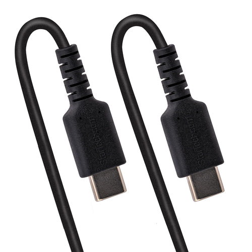 StarTech.com 1.6ft (50cm) USB-C Fast Charging Cable, Rugged, Coiled, Charge & Sync, 3A, USB 2.0, TPE Jacket and Aramid Fiber - USB C Charging Cord