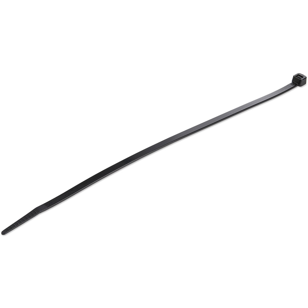 StarTech.com 10"(25cm) Cable Ties - 1/8"(4mm) wide, 2-5/8"(68mm) Bundle Diameter, 50lb(22kg) Tensile Strength, Nylon Self Locking Zip Ties w/ Curved Tip - 94V-2/UL Listed, 100 Pack - Black - TAA