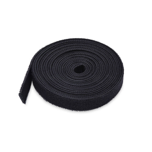 StarTech.com 75ft (22.8m) Hook and Loop Roll, 0.5in Wide, Black, Cut-to-Size Reusable Cable Ties, Fastener Tape, Adjustable Fabric Wraps, Bulk Roll