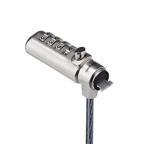 STARTECH Slim Lock K-Slot Compatible, 5ft Combination Locking Cable, 2YR
