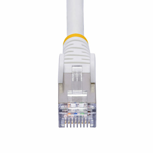 StarTech.com 50cm White CAT8 Ethernet Cable, Snagless RJ45, 25G/40G, 2000MHz, 100W PoE++, S/FTP, 26AWG Pure Bare Copper Wire, LSZH, Shielded Network Patch Cord w/Strain Reliefs, Individually Tested