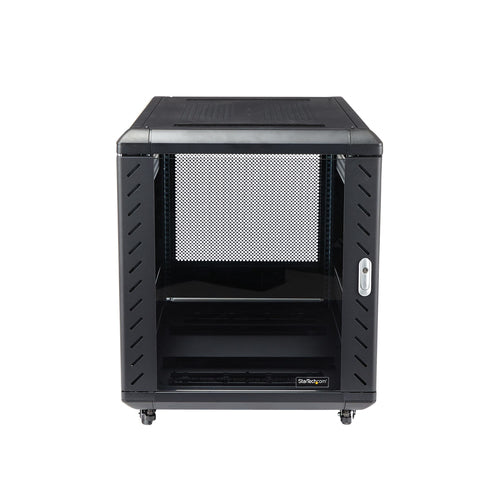 StarTech.com 12U Enterprise-Grade Flat Pack Server Rack Cabinet, 19in Enclosed 4-Post Rack with 29in (75cm) Mounting Depth and 1764lb (800kg) Weight Capacity