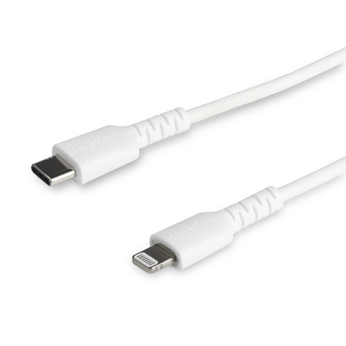 STARTECH 1M USB-C TO LIGHTNING CHARGE/SYNC CABLE, DURABLE, MFi, WHITE, 2YR