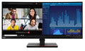 LENOVO ThinkVision P34W-20 34' 60Hz QHD IPS Monitor 4K 3440x1440 21:09 4ms Height Adjustable Tilt Swivel 100W PD HDMI DP LAN USB Speakers VESA 3yrs