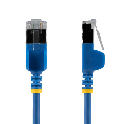 StarTech.com 30cm Blue Ultra Slim Cat6A Ethernet Cable, Snagless, FTP, Pure Bare Copper Wire, 34AWG Slim RJ45 Network Patch Cord, Individually Tested