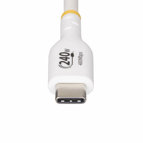 StarTech.com 3.3ft (1m) USB-C Charging Cable, Charge & Sync, 240W (5A) PD EPR, USB 2.0 Laptop Charger Cable, USB-IF Certified, TPE Jacket - White USB C Charging Cord
