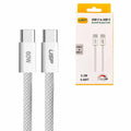 USP BoostUp Braided USB-C to USB-C Cable (0.2M) - White, 3A/60W, 480Mbps, 40K+ Bends, Safe & Fast, Apple iPhone, Samsung Galaxy, 2 Years Warranty
